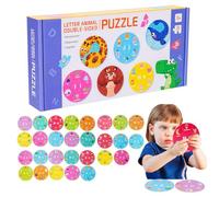 Alphabet Puzzle, Toddler Learning Jigsaw, 10.51x5.12x1.57 Inches Double-Sided Matching Game, Colorful Educational Design for Kids, Classroom, Homeschool, Counting, Spelling Play