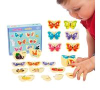 Alphabet Puzzle, Wooden Animal Educational Jigsaw Board, Colorful Letter Recognition Toy Fine Motor Builder for Kids 3+ Years, Preschool Classroom, Kindergarten Homeschool, Learning Fun