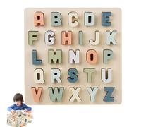 ALPHABET SCHECK - MATS | Giocattoli alfabeti | Lettera di legno enigmi per bambini | Giocattoli di apprendimento educativo per bambini | Giocattoli con lettere di bordo puzzle blocca i miglio