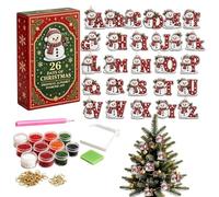 Alphabet Snowman Rhinestone Art DIY Christmas Calendar Advent 2026 26 Days