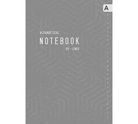 Alphabetical Notebook B5: Medium Lined-Journal Organizer with A-Z Tabs Printed | Tangled Geometric Texture Design Gray