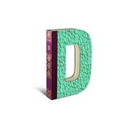 Alphabook Libro a Forma di Lettera D, Carta, Fantasia Multicolore, 19x14x3 cm idea regalo matrimonio, per la mamma, per decorare, ricordi, diario, fotografie