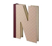 Alphabook Libro a Forma di Lettera N, Carta, Fantasia Multicolore, 19x14x3 cm idea regalo matrimonio, per la mamma, per decorare, ricordi, diario, fotografie