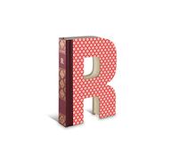 Alphabook Libro a Forma di Lettera R, Carta, Fantasia Multicolore, 19x14x3 cm idea regalo matrimonio, per la mamma, per decorare, ricordi, diario, fotografie