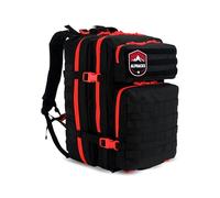 ALPHACKS - Zaino militare 45L - Pack 3 in 1 con custodia impermeabile e toppa - Oxford 900D, KAM/SBS e Bartack MOLLE - Zaino da viaggio portatile da 15,6″ - Escursionismo, moto, crossfit