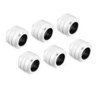 Alphacool Eiszapfen PRO 16mm Hard Tube Compression White Fitting - Six Pack