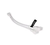 ALPHACOOL 18722 - Splitter a Y a 4 pin su 2 x 4 pin, 15 cm, colore: Bianco
