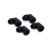 Alphacool Eiszapfen 13/10 mm Compressione Fitting 90° rotatabile G1/4-4pcs Set Deep Black