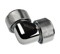 Alphacool Eiszapfen 16mm HardTube ugello avvitabile 90 raccordo a L tubi in ottone acrilico - Cromo (17445) NEW