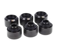 Alphacool Eiszapfen Confezione da 6 raccordi a compressione per tubi rigidi da 16/10 mm, nero