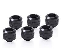 ALPHACOOL - Eiszapfen Pro 13mm Hardtube Fitting G1/4 - Deep Black Sixpack
