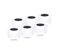 Alphacool Eiszapfen Pro Anschluss 16mm Hardtube Fitting G1/4, 6-Pack - weiß