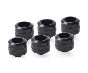 Alphacool Eiszapfen PRO HardTube Confezione da 6 unità Raccordo a compressione per tubo rigido da 16 mm Nero