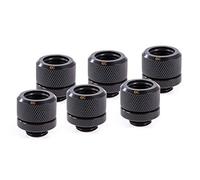 Alphacool Ghiaccio 14 mm HardTube Bocchetta a vite G1/4 - Deep Black Sixpack connettore raffreddamento ad acqua - 22,2 mm connettore di raffreddamento ad acqua - Compatibile con desktop e server