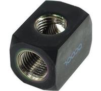 Alphacool HF 3-way connection terminal G1/4 inner thread Flydende kÃ¸lesystemterminal 1-pack Sort NEW
