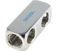 Alphacool HF 5 -Way Connection Terminal G1/4 Fila interno - Strip di connessione per raffreddamento liquido - Chrome (17026) NEW