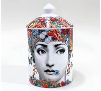 AlphaDesignLuxe Portacandele decorativo fatto a mano per aromaterapia, vaso di candela dal design italiano, decorazione alla moda, vaso da tavolo arte moderna per viso, occhi, labbra, centrotavola