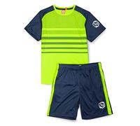 ALPHADVENTURE - Abbigliamento sportivo per bambini, set di 2 pezzi con tuta da ginnastica, maglietta a maniche corte e pantaloncini sportivi - Taglie da 6 a 14 anni