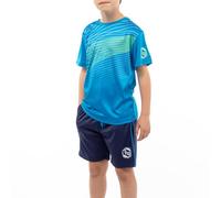 ALPHADVENTURE Set sportivo per bambini, tuta, maglietta a maniche corte e pantaloncini, da 6 a 14 anni, DARK TURQUOISE / NAVY, 14 anni