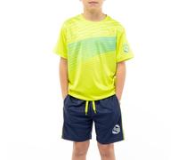 ALPHADVENTURE Set sportivo per bambini, tuta, maglietta a maniche corte e pantaloncini, da 6 a 14 anni, PISTACHIO / NAVY, 8 anni