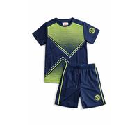 ALPHADVENTURE Set sportivo per bambini, tuta, maglietta a maniche corte e pantaloncini, da 6 a 14 anni, Navy, 8 anni