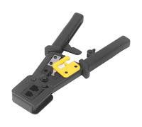ALPHA ELETTRONICA Alphaelettronica Kit Pinza crimpatrice 98-167K per connettori RJ45, Valigetta con Pinza per crimpare e 20 connettori RJ45, Tecnologia Passante