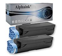 alphaink 2 Cartucce Toner compatibile in sostituzione 7000 copie di Oki B412, B412DN, B432DN, MB472DNW, MB562DNW, 45807106, MB492DN, B512DN (Nero) (2 Toner)