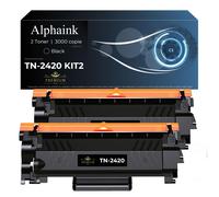 alphaink 2 Toner Compatibili con Brother TN2420 TN 2420 TN2410 per MFC L2710DW