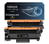 alphaink 2 Toner Compatibili versione XL con Brother TN2420 TN-2410 per MFC L2710DW L2710DN L2730DW L2750DW HL L23210D L2350DW L2370DN L2375DW DCP L2510D L2530DW L2550DN (versione XL da 6000 copie )