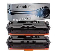 alphaink 2 Toner Neri Compatibili con HP 205A 205X CF530X per HP Color Laserjet Pro M181FW M181 M180 180N M154A M154NW M154 versione Maggiorata 2200 copie l'uno