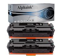 alphaink 2 Toner neri SENZA CHIP compatibili con HP 207A W2210A, per stampanti HP Color Laser PRO M255DW, M283CDW, M283FDW - MFP M282NW
