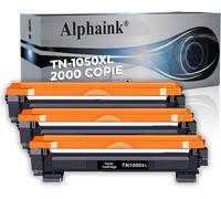 alphaink 3 Toner Compatibili con Brother TN1050 TN 1050XL versione da 2000 Copie