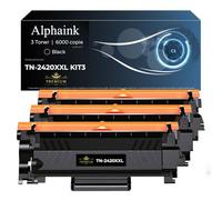 alphaink 3 Toner Compatibili con Brother TN2420 TN-2420 XXL 6000 Copie L'uno per MFC L2710DW L2710DN L2730DW L2750DW HL-L23210D L2350DW L2370DN L2375DW DCP-L2510D L2530DW L2550DN