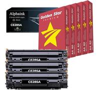alphaink 3 Toner Compatibili con HP CE285A 85A + 5 Risma Carta A4 LaserJet Pro P1102 P1102W M1212NF M1132 MFP M1217NFW M1132 M1212 M1130 P1100 M1136 M1210 M1210MFP M1134MFP M1134 M1137