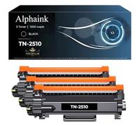 alphaink 3 Toner TN2510 TN-2510 Compatibili con Brother DCP L2620DW L2627DWE L2627DWXL L2660DW L2665DW HL L2400DWE L2445DW L2865DW MFC L2800DW L2827DW L2827DWXL L2835DW L2860DWE da 1200 copie