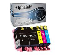 alphaink 4 Cartucce Multipack compatibili con HP 912XL per stampanti HP Officejet 8014, 8012, 8012e, 8015,8015e - OfficeJet Pro 8022, 8022e, 8024e, 8025, 8025e