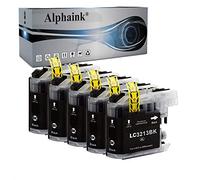 alphaink 5 Cartucce Nero Compatibile per Brother LC3213 LC-3213 LC3211 LC-3211 per Brother DCP-J772DW MFC-J890DW MFC-J491DW MFC-J497DW DCP-J572DW DCP-J774DW MFC-J895DW (5 Nero)
