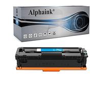 alphaink Toner Compatibile con HP CF411X 411X 411A CF411A Ciano per HP LaserJet Pro MFP M477fdw M377dw M452dn M477fdn M477fnw M452nw M477dw M477 M452 Versione Maggiorata (1 Ciano)