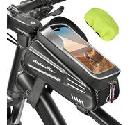 Alphantino Borsa porta cellulare per bicicletta, impermeabile, custodia rigida per telaio della bicicletta, grande capacità, telaio anteriore, supporto per accessori per ciclismo, touch screen in TPU