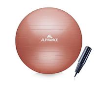 ALPHAPACE Palla da ginnastica spessa anti-Burst con pompa ad aria, per fitness, yoga, ginnastica e core, per la schiena forte come sedia da ufficio