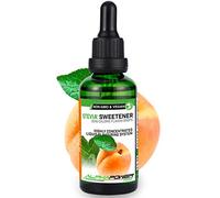 ALPHAPOWER FOOD: Stevia liquida, (1 x50ml Gusto albicocca) Gusto liquido, Gocce aromatizzanti e dolcificante senza zucchero sostituto dello zucchero & calorie, dolcificante naturale, vegano