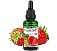 ALPHAPOWER FOOD: Stevia liquida, (1 x50ml Gusto fragole fruttate) Gusto liquido, Gocce aromatizzanti e dolcificante senza zucchero sostituto dello zucchero & calorie, dolcificante naturale, vegano