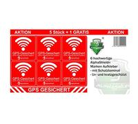 AlphaShield 6 adesivi GPS per interni ed esterni, per bicicletta, moto, attrezzi da costruzione, auto, camion, allarme, antifurto e tracker sicuro R047 (adesivo interno)