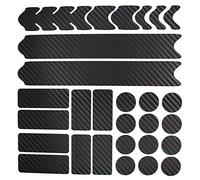 AlphaShield K099 K100 - Pellicola protettiva per telaio e forcella posteriore della bicicletta, in carbonio, per MTB e BMX, protezione per la vernice (Carbonio Nero)