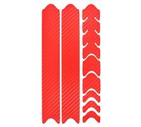 AlphaShield K099 - Pellicola protettiva per telaio e forcella posteriore della bicicletta, in carbonio, per mountain bike, BMX, protezione per la vernice, Carbone/Rosso