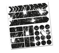 AlphaShield R159 R161 - Adesivo protettivo per telaio e forcella posteriore della bicicletta, in carbonio, per mountain bike, BMX, protezione per la vernice (09 Racing Bianco)