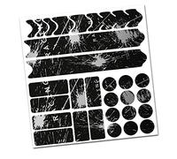 AlphaShield R159 R161 - Pellicola protettiva per telaio e forcella posteriore della bicicletta, in carbonio, per MTB e BMX, protezione per la vernice (08 Racing Argento Metallizzato)