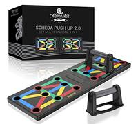 ALPHASKIN® Set di tavole per flessioni Premium I maniglie per flessioni allenamento a casa I Tavola per flessioni 9 in 1 I palestra di casa I Attrezzatura per il fitness a casa