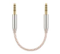 Alphatec Adattatore bilanciato da 4,4 mm a spina bilanciata da 4,4 mm, cavo ibrido OCC argento, dongle di conversione audio Hi-Fi, 20 cm, compatibile con iFi DAC, amplificatore, lettore musicale