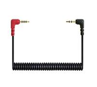Alphatec Cavo di ricambio SC7 a spirale da 3,5 mm TRRS a TRS per microfono, Audion e Lavalier a cavo per smartphone Rode VideoMicro VideoMic Go BOYA 80 cm